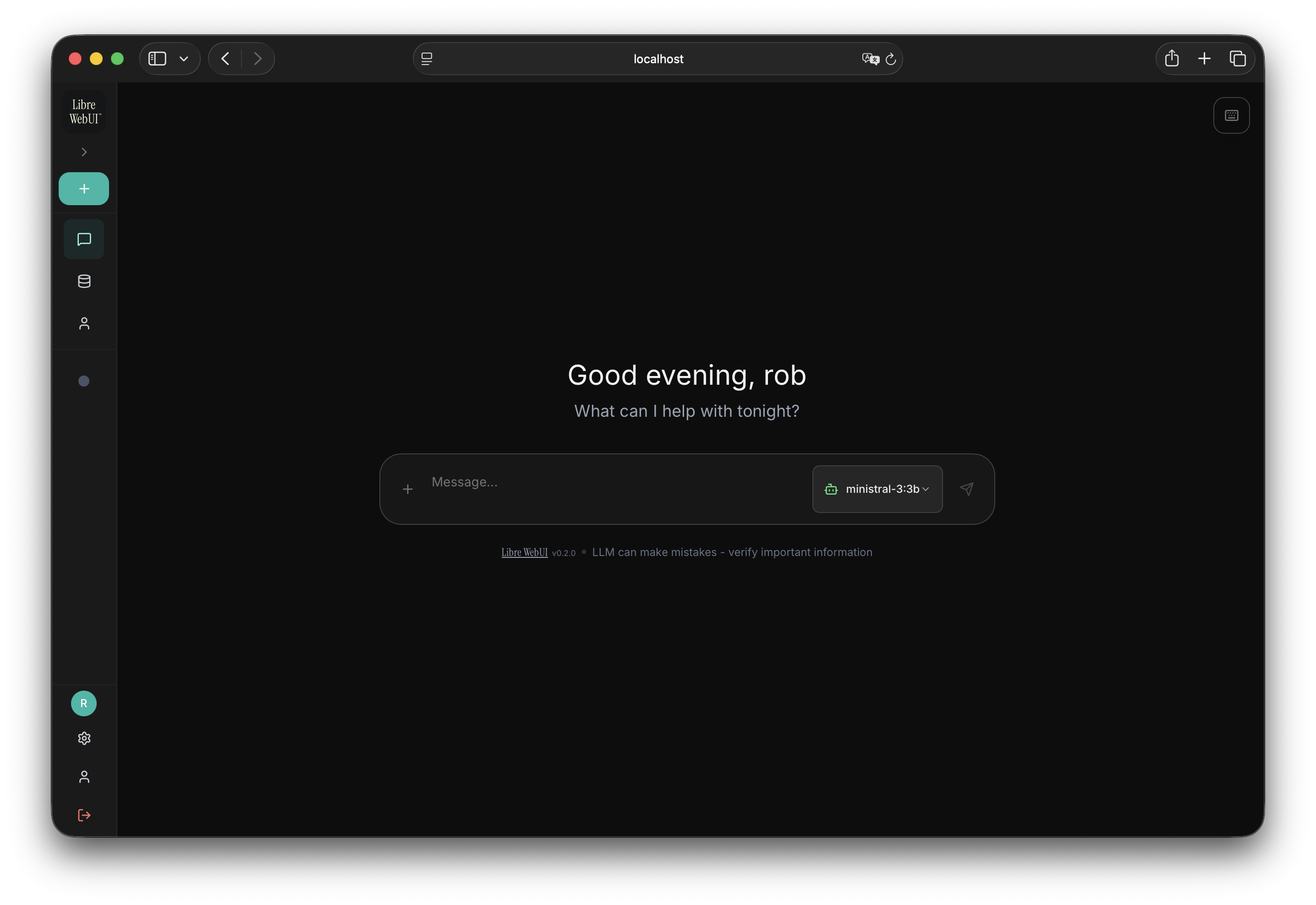 Libre WebUI Interface
